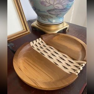 Wooden weaved tray
